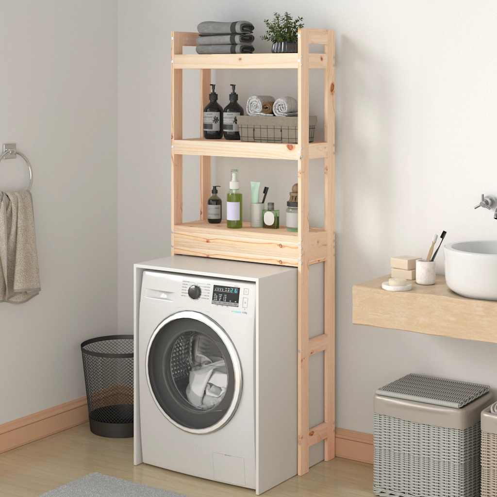 Vidaxx toiletstativ 63x26x171 cm massivt fyrretræ