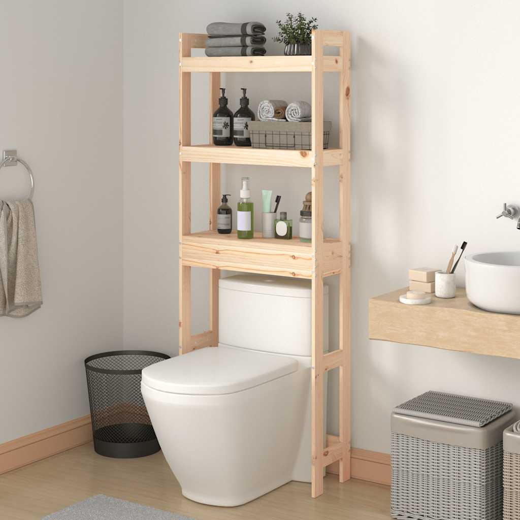 Vidaxx toiletstativ 63x26x171 cm massivt fyrretræ