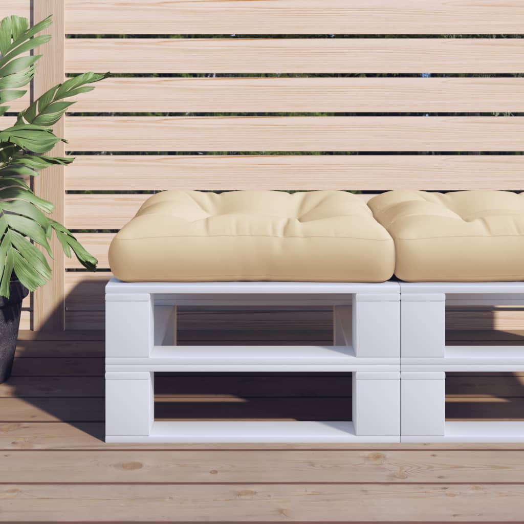 Vidaxl Palle Pushion 50x50x12 cm stof beige