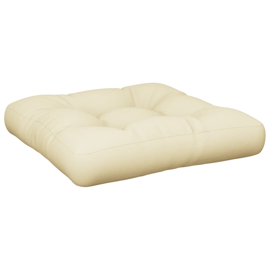Vidaxl Pallet Pushion 60x60x12 cm stofcreme-farvet