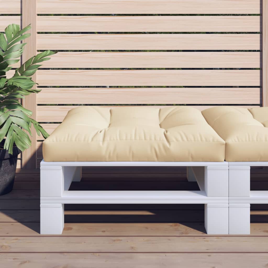 Vidaxl palletkussen 70x70x12 cm beige