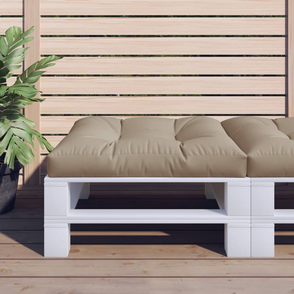 VidaXL pallepude 70x70x12 cm stof taupe