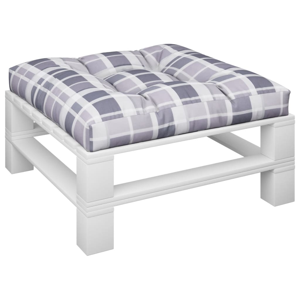 Vidaxl Pallet Pushion 70x70x12 cm Stof Diamond Mønster Grå