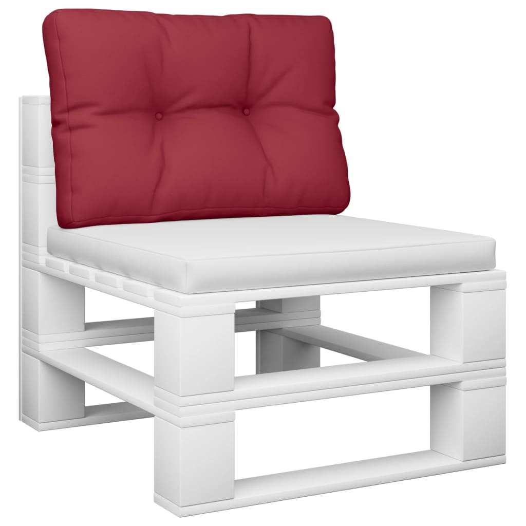 Vidaxl Palle Pushion 50x40x12 cm Stof Vin rød