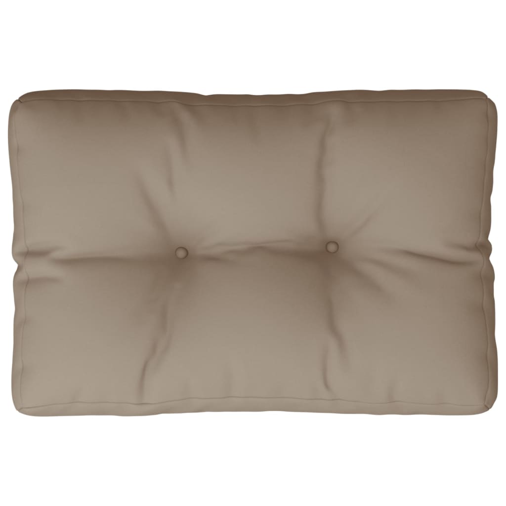 Vidaxl palletkussen 60x40x12 cm stof taupe