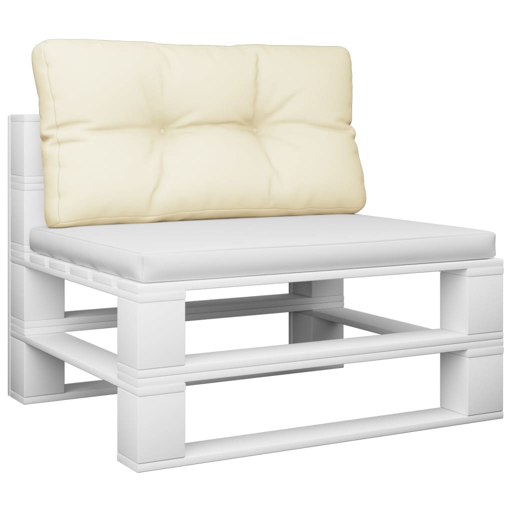 Vidaxl Pallet Pushion 70x40x12 cm stofcreme-farvet