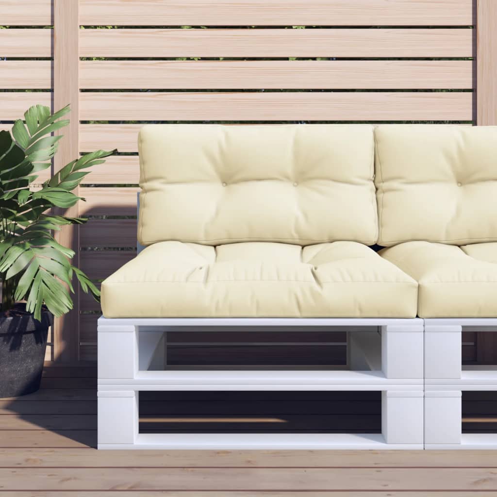 Vidaxl Pallet Pushion 70x40x12 cm stofcreme-farvet
