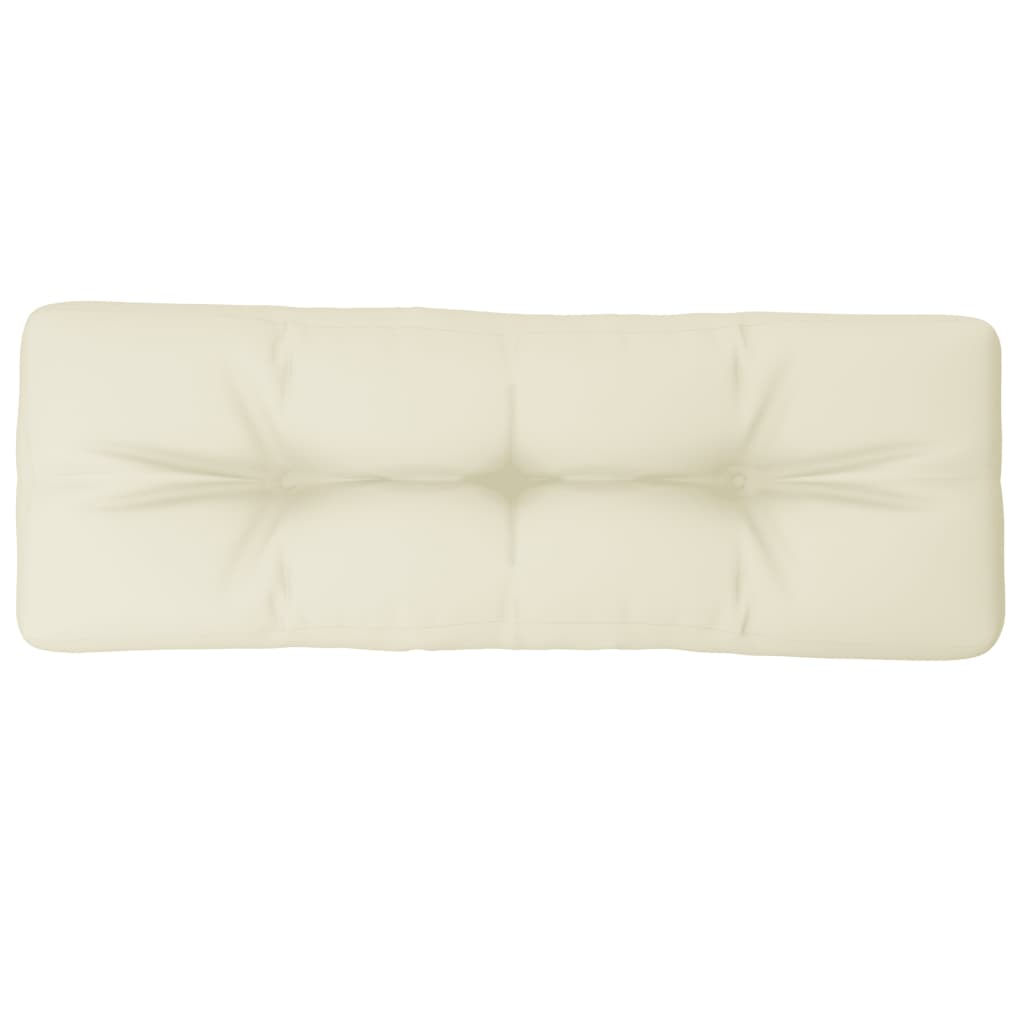 Vidaxl Pallet Pushion 120x40x12 cm stofcreme-farvet