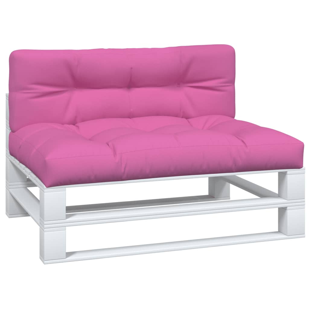 Vidaxl Pallet puder 2 stk stof lyserød