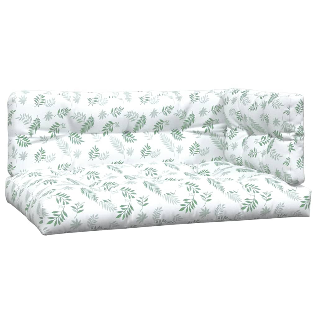 Vidaxl Palletpuder 3 stk. Bladmønster stof