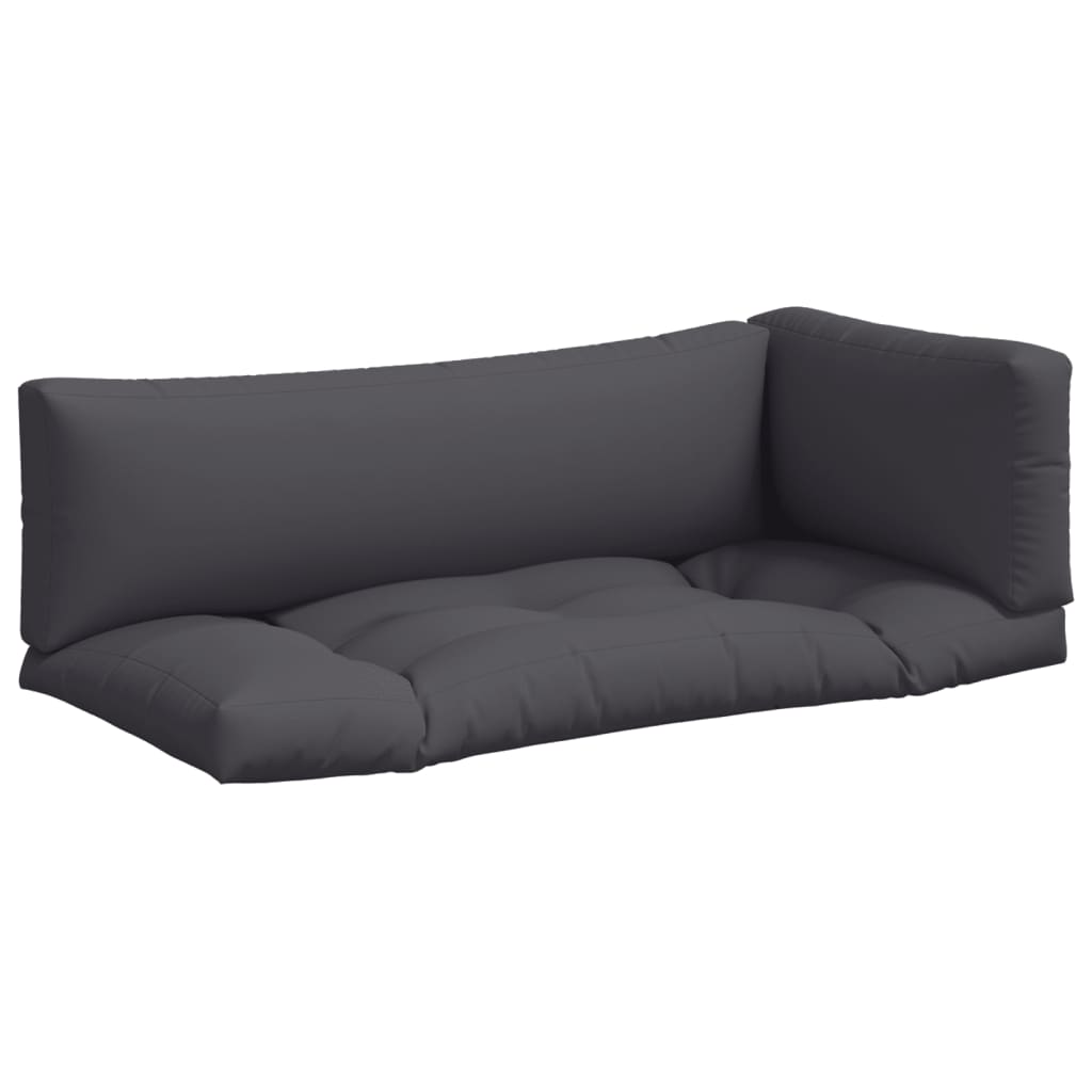 Vidaxl palletkussens 3 st stof antracietkleurig