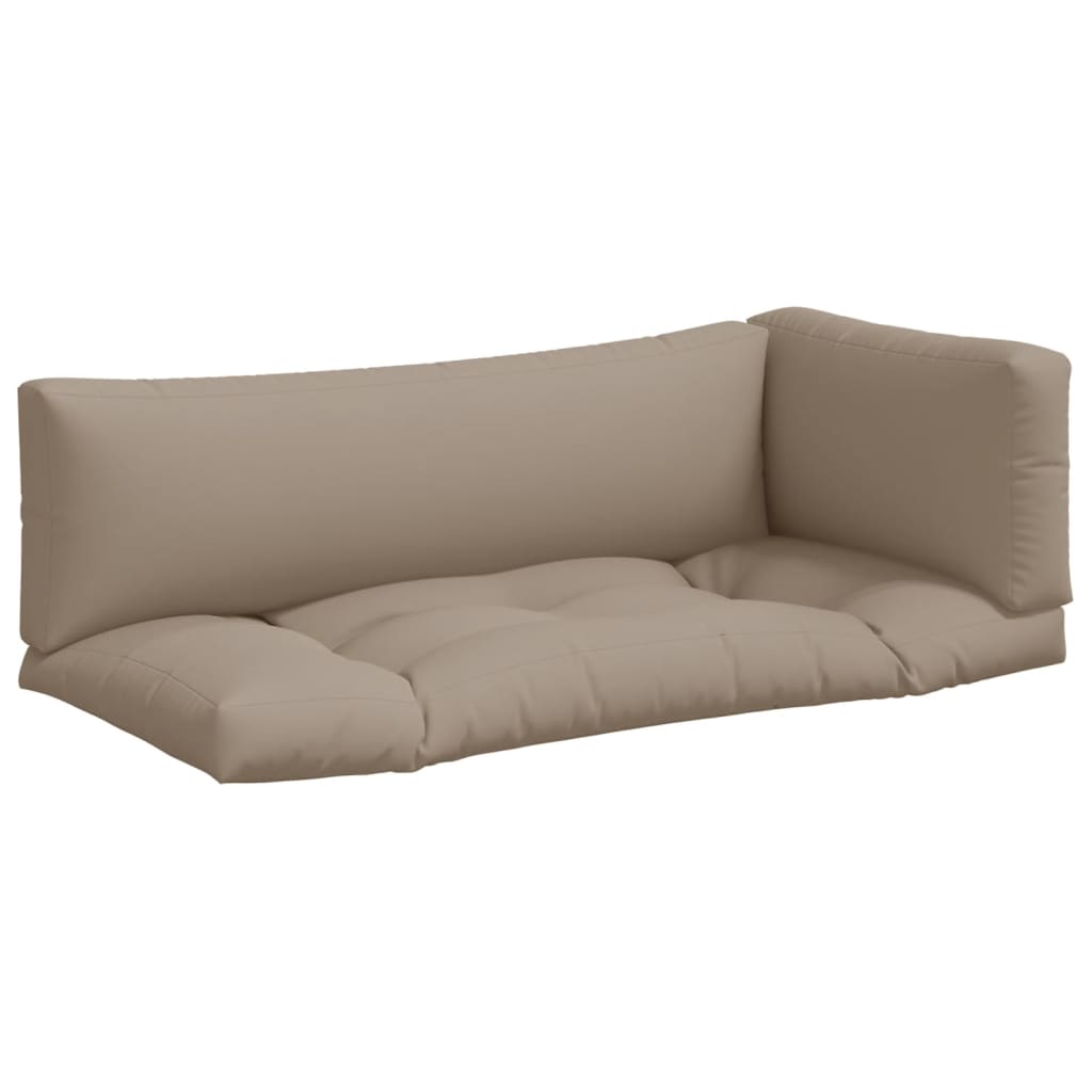 Vidaxl palletkussens 3 st stof taupe