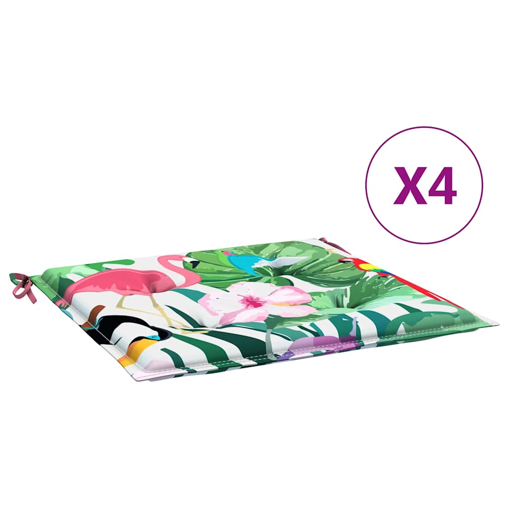 Vidaxl Garden Stol Puder 4 PCS 40x40x4 cm stof Flerfarvet