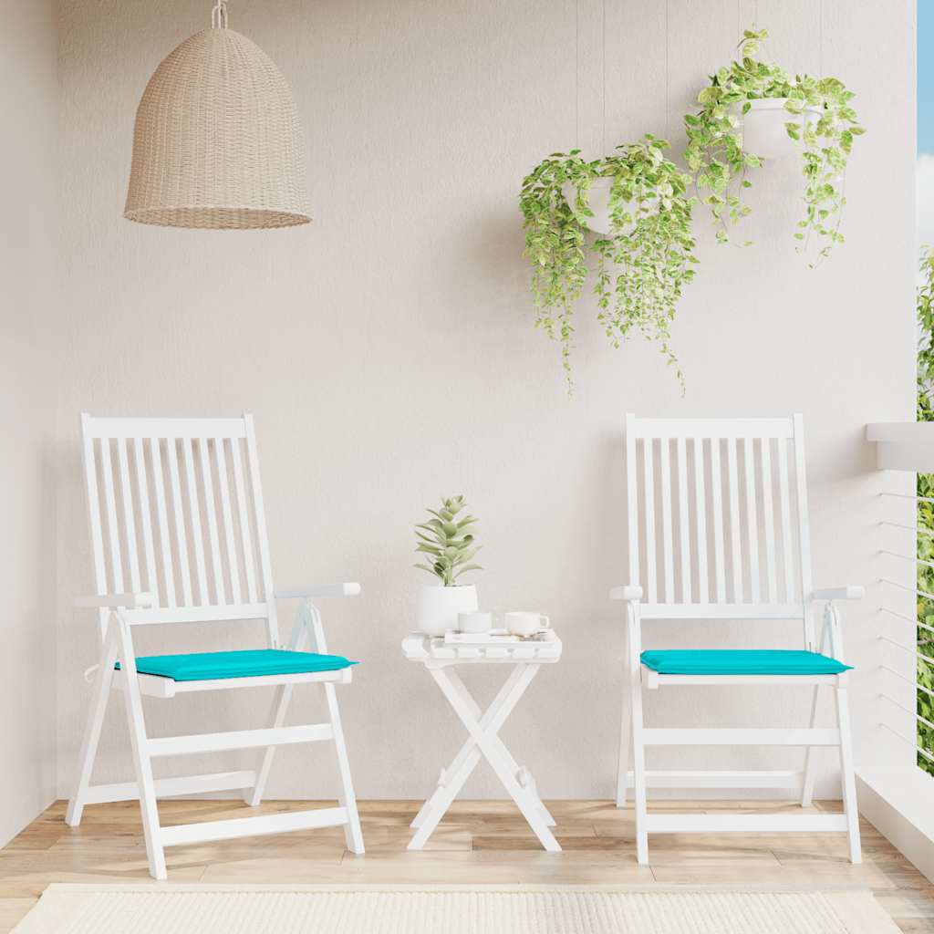 Vidaxl Garden stolpuder 2 stk 40x40x4 cm stof turkis