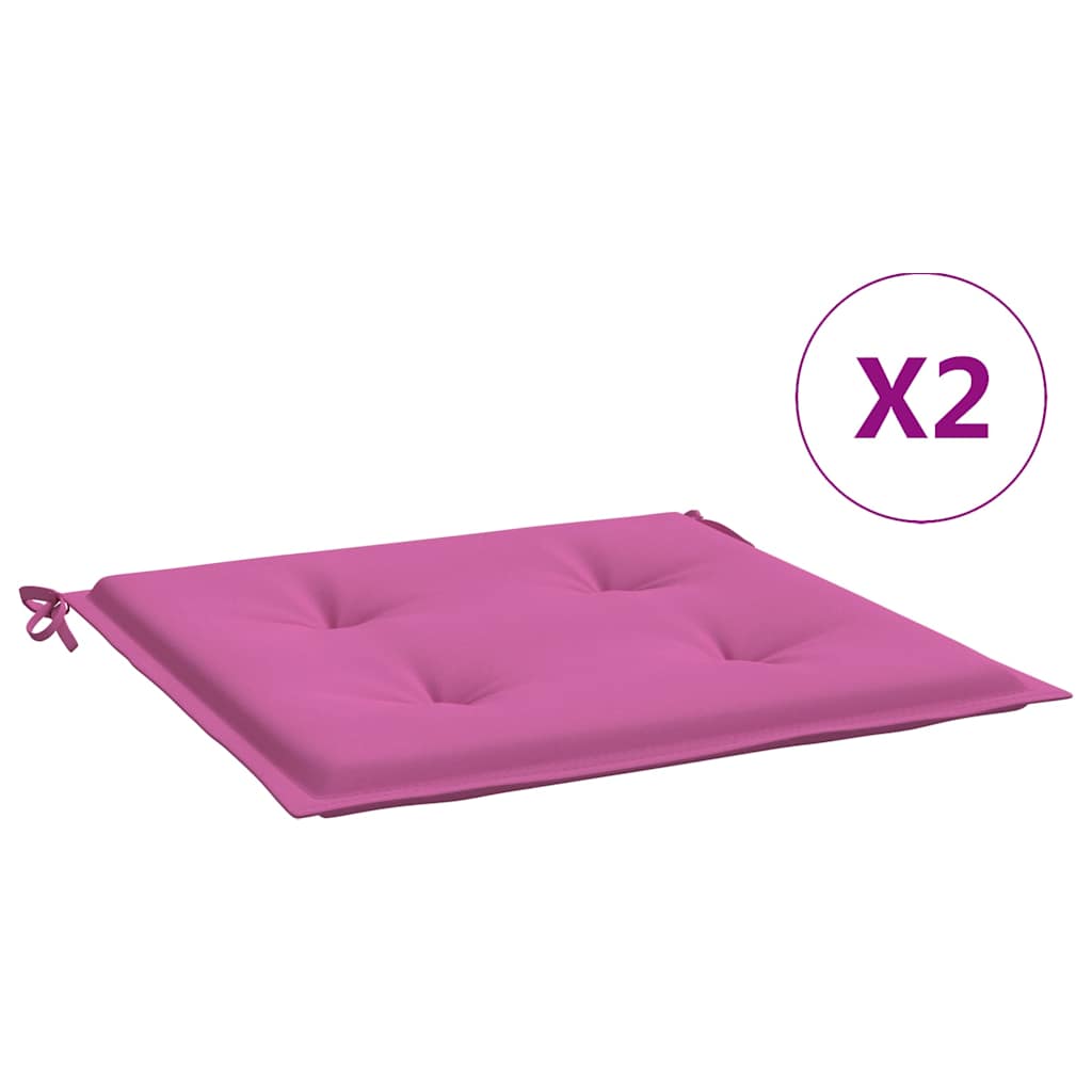 Vidaxl Garden Stol Puder 2 PCS 50x50x4 cm stofrosa