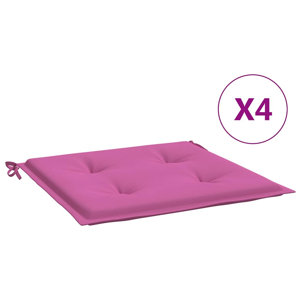 Vidaxl Garden Stol Puder 4 PCS 50x50x4 cm stofrosa