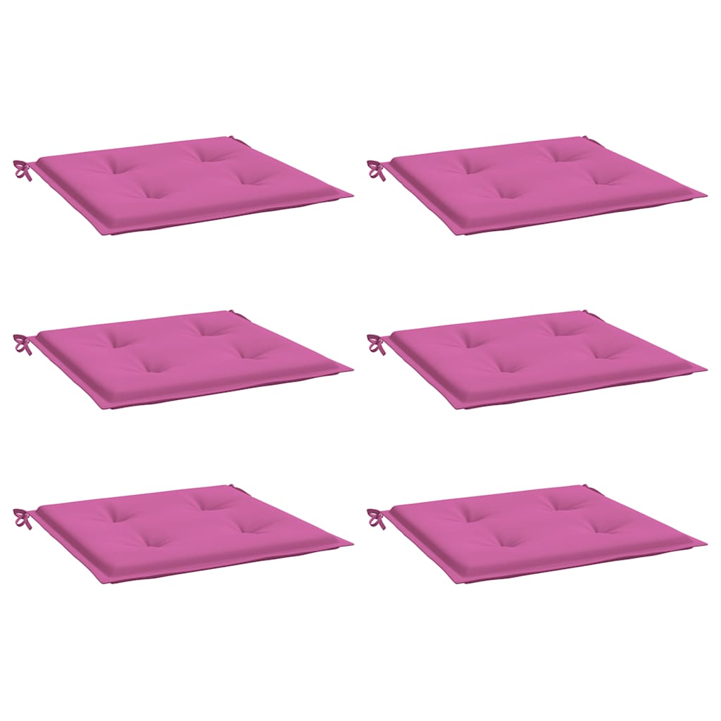 Vidaxl Garden Stol Puder 6 PCS 50x50x4 cm stofrosa