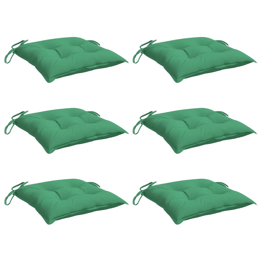 Vidaxx stolpuder 6 PCS 40x40x7 cm Oxford stofgrøn