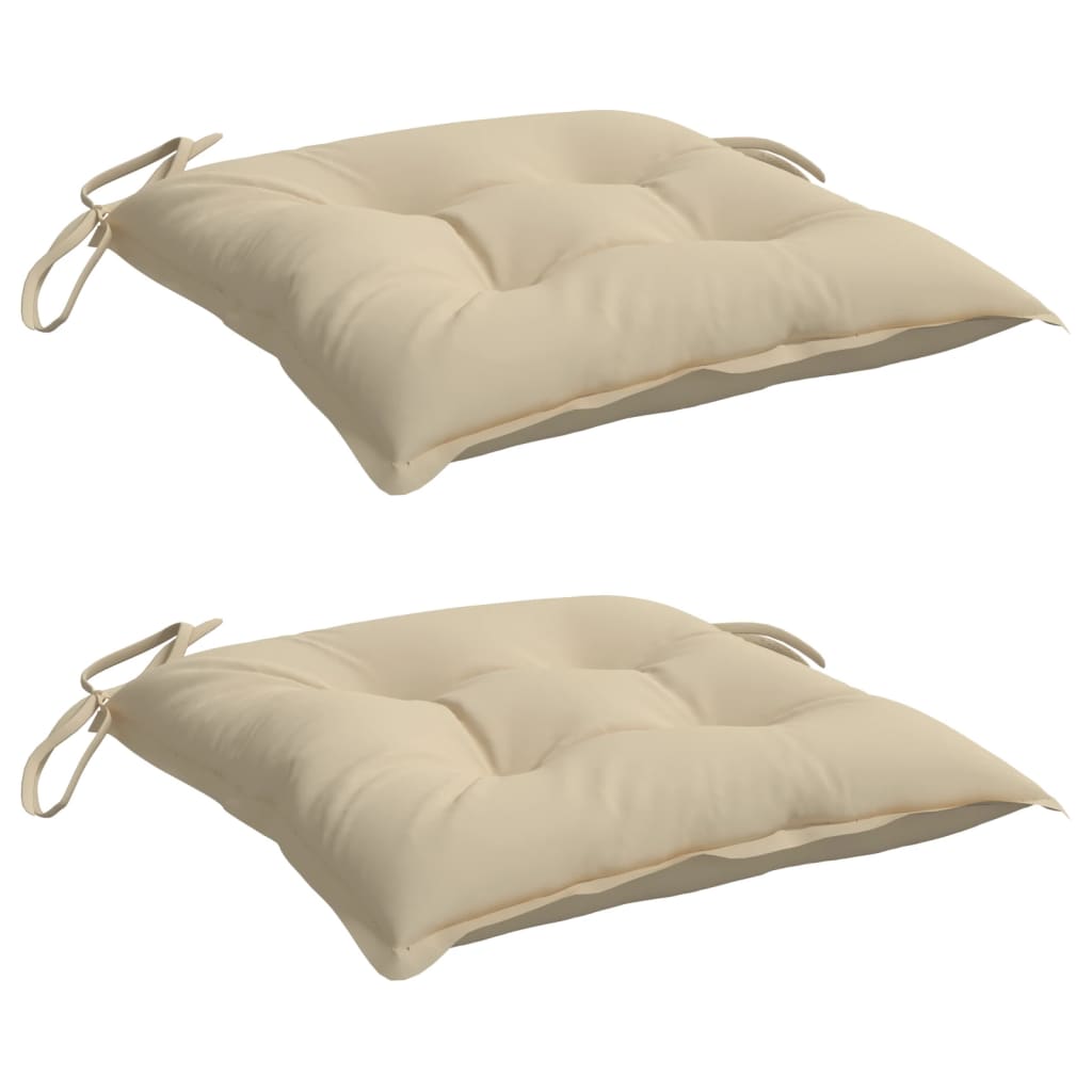 Vidaxl Palletpuder 2 PCS 50x50x7 cm Oxford Stof beige