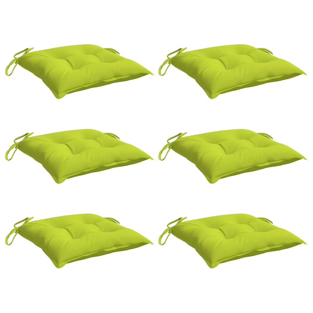 Vidaxl Palletpuder 6 PCS 50x50x7 cm Oxford Stof lysegrøn