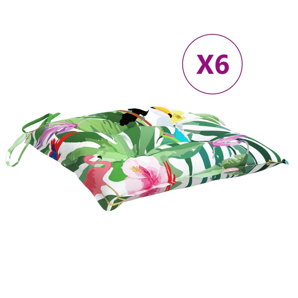 Vidaxl stolhynder 6 PCS 50x50x7 cm stofflerfarvet