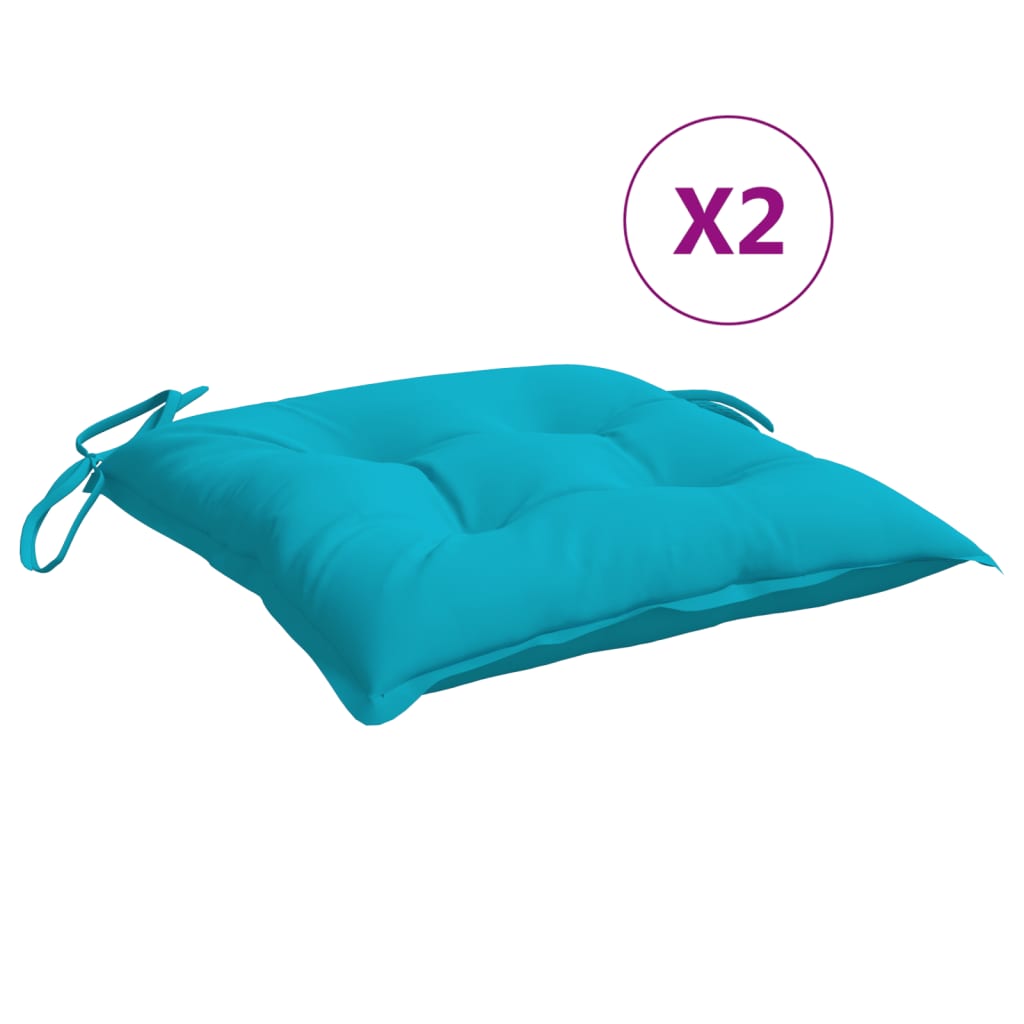 Vidaxl stolpuder 2 stk 50x50x7 cm stof turkis