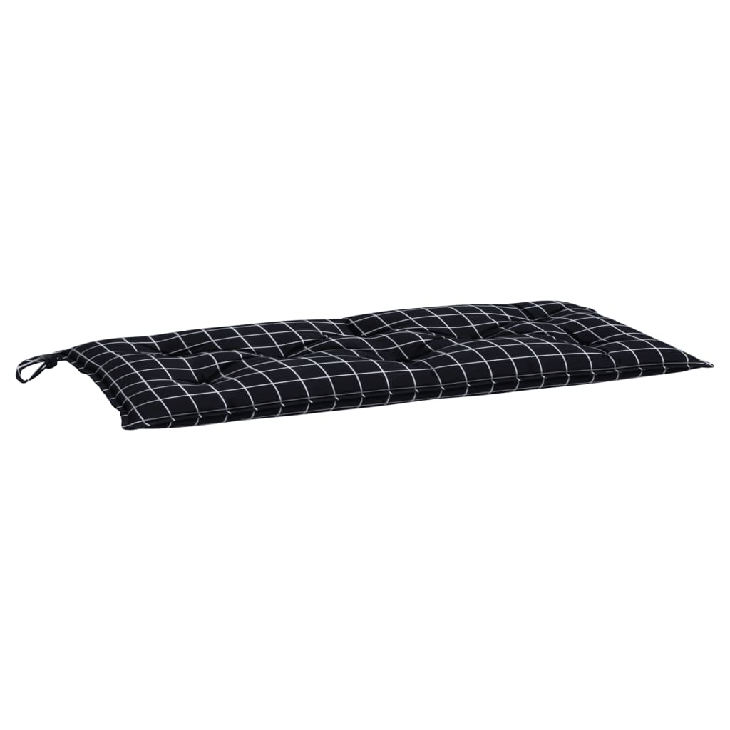 Vidaxx Garden Bench Pushion 180x50x7 cm Oxford Stof Diamond Pattern Black