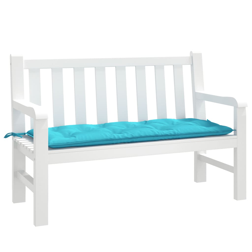 Vidaxl Garden Bench Pushion 120x50x7 cm stof turkis