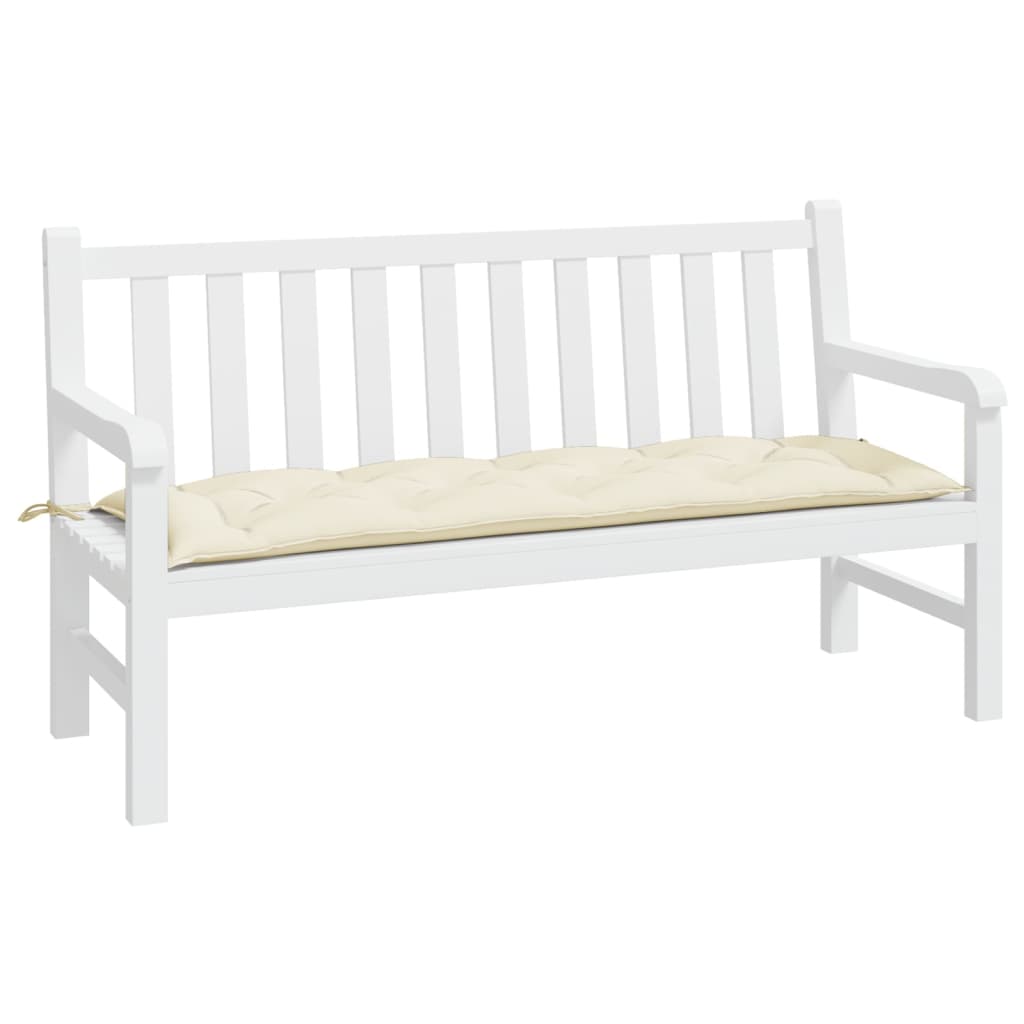 Vidaxl tuinbankkussen 150x50x7 cm oxford stof crèmekleurig