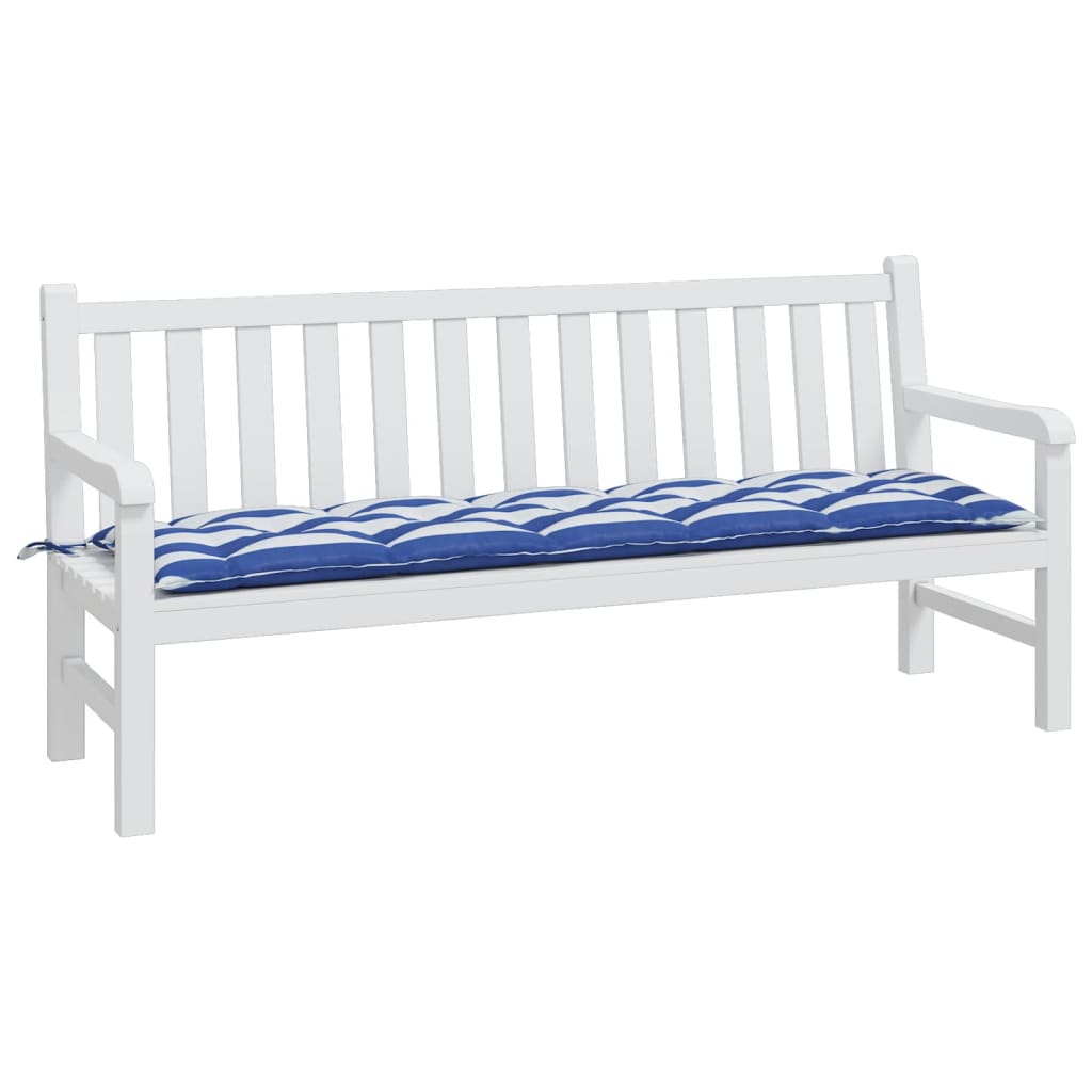 Vidaxx Sofa Pushion Stribet 180x50x7 cm Stofstribet hvid og blå