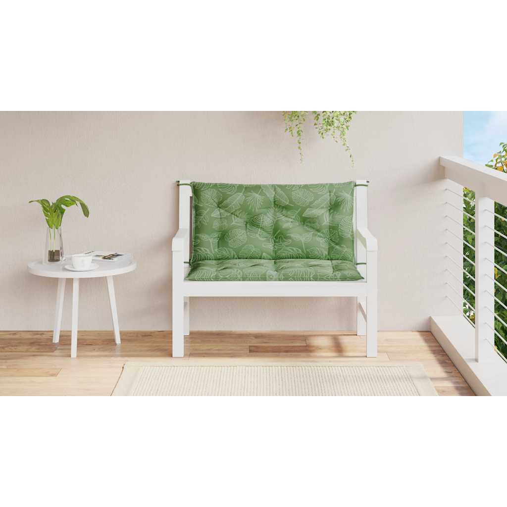 Vidaxx Garden Bench Puder 2 stk. Bladmønster 100x50x7 cm stof