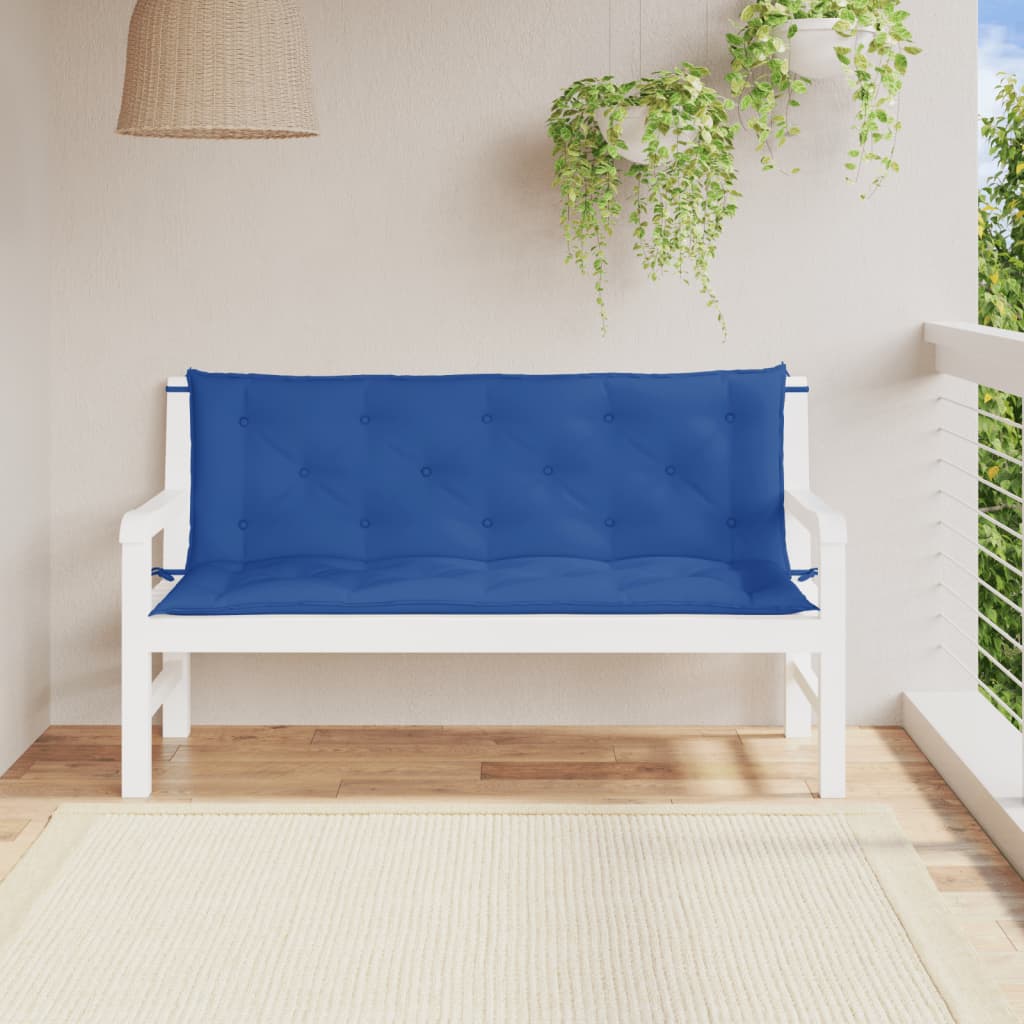 Vidaxx Garden Bench Puder 2 PCS 150x50x7 cm Oxford Stof Blue Blue