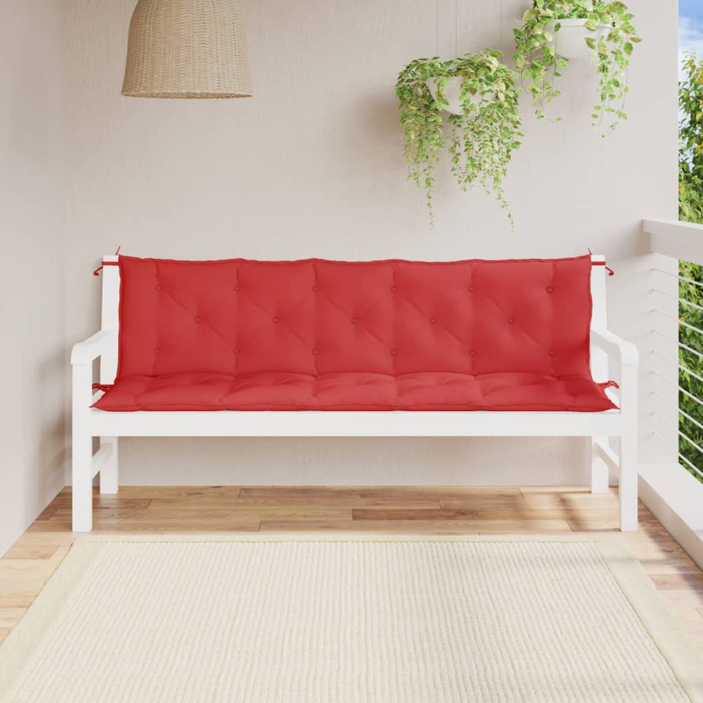 Vidaxx Garden Bench Puder 2 PCS 180x50x7 cm Oxford stof rød