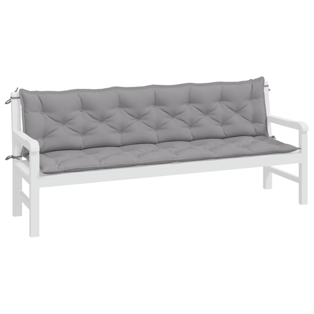 Vidaxx Garden Bench Puder 2 PCS 200x50x7 cm Oxford Stof Gray Gray