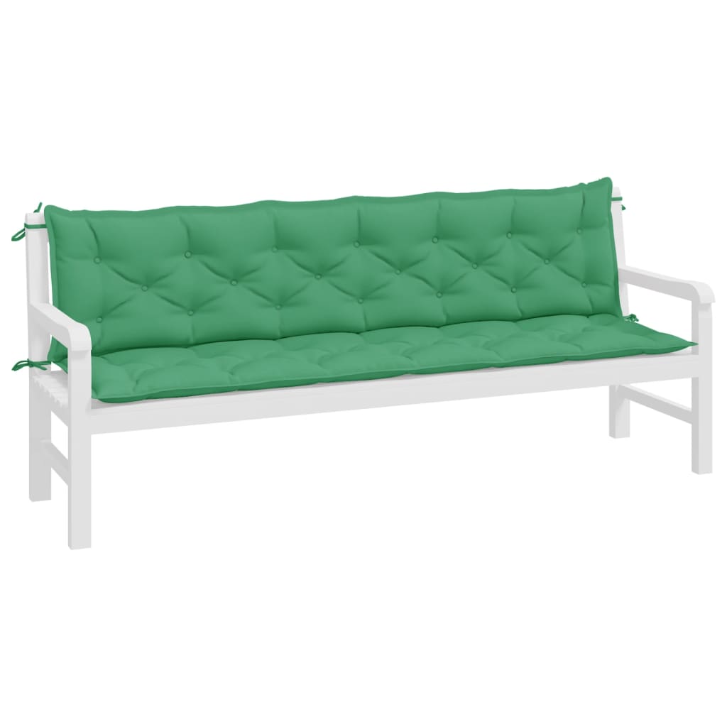 Vidaxx Garden Bench Puder 2 PCS 200x50x7 cm Oxford Fabric Green
