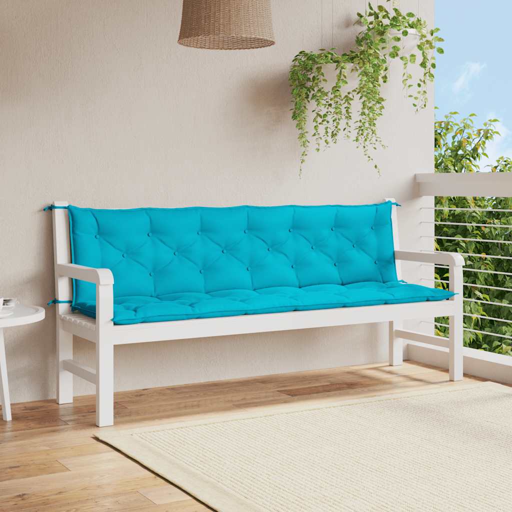 Vidaxx Garden Bench Puder 2 PCS 200x50x7 cm Stof Turkiser