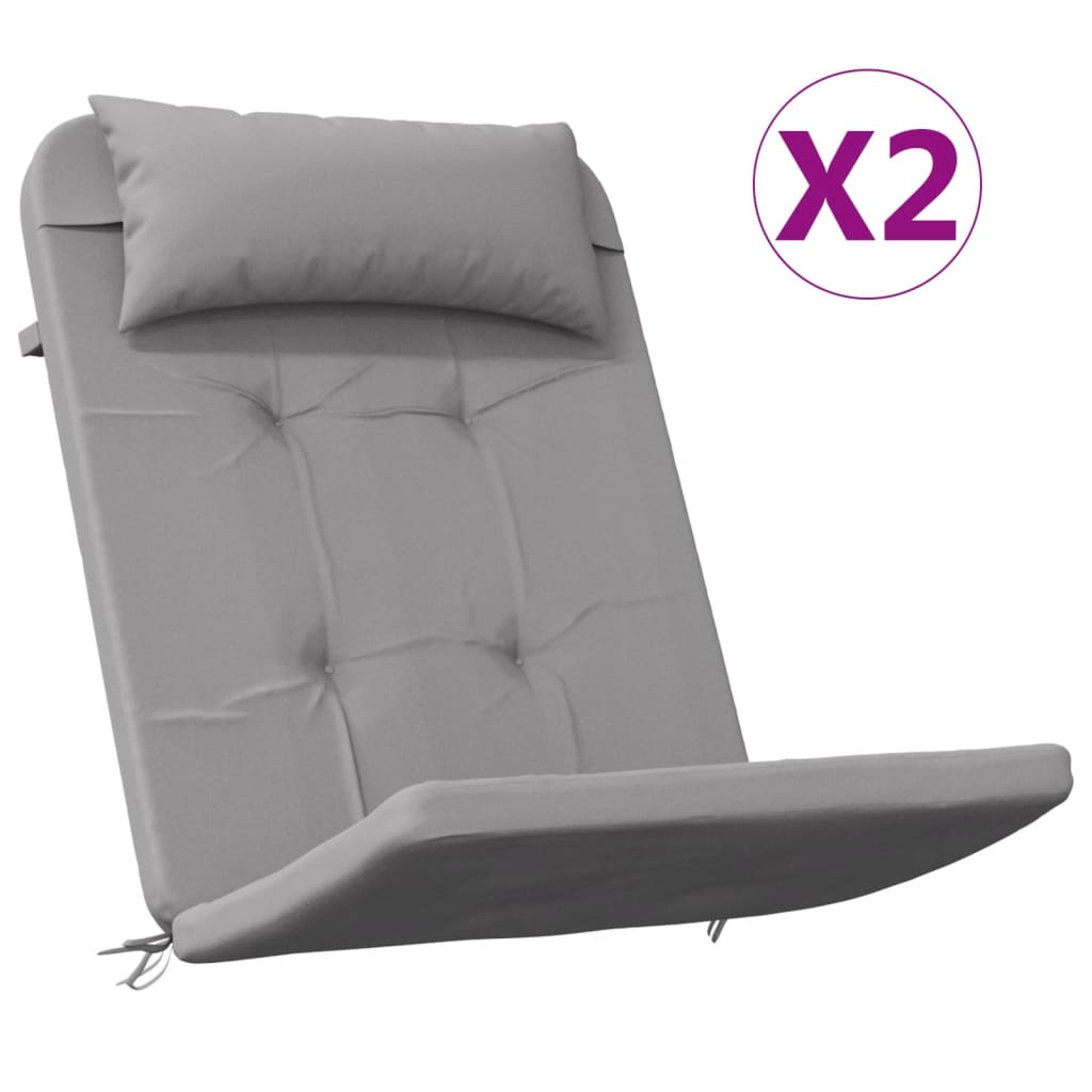 VidaXL stolehynder 2 stk adirondack oxford stof grå