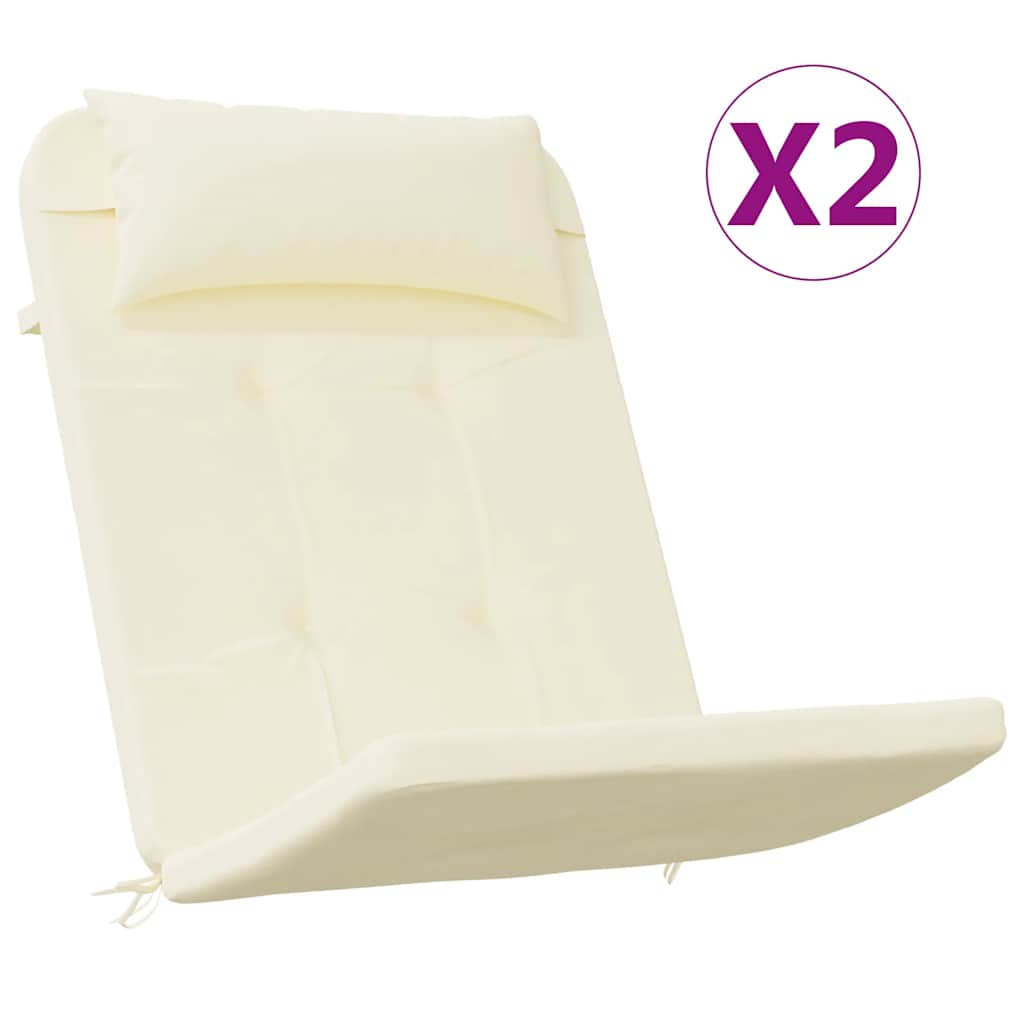 Vidaxl Stolpuder 2 stk. Adirondack Oxford Fabric Cream Farvet