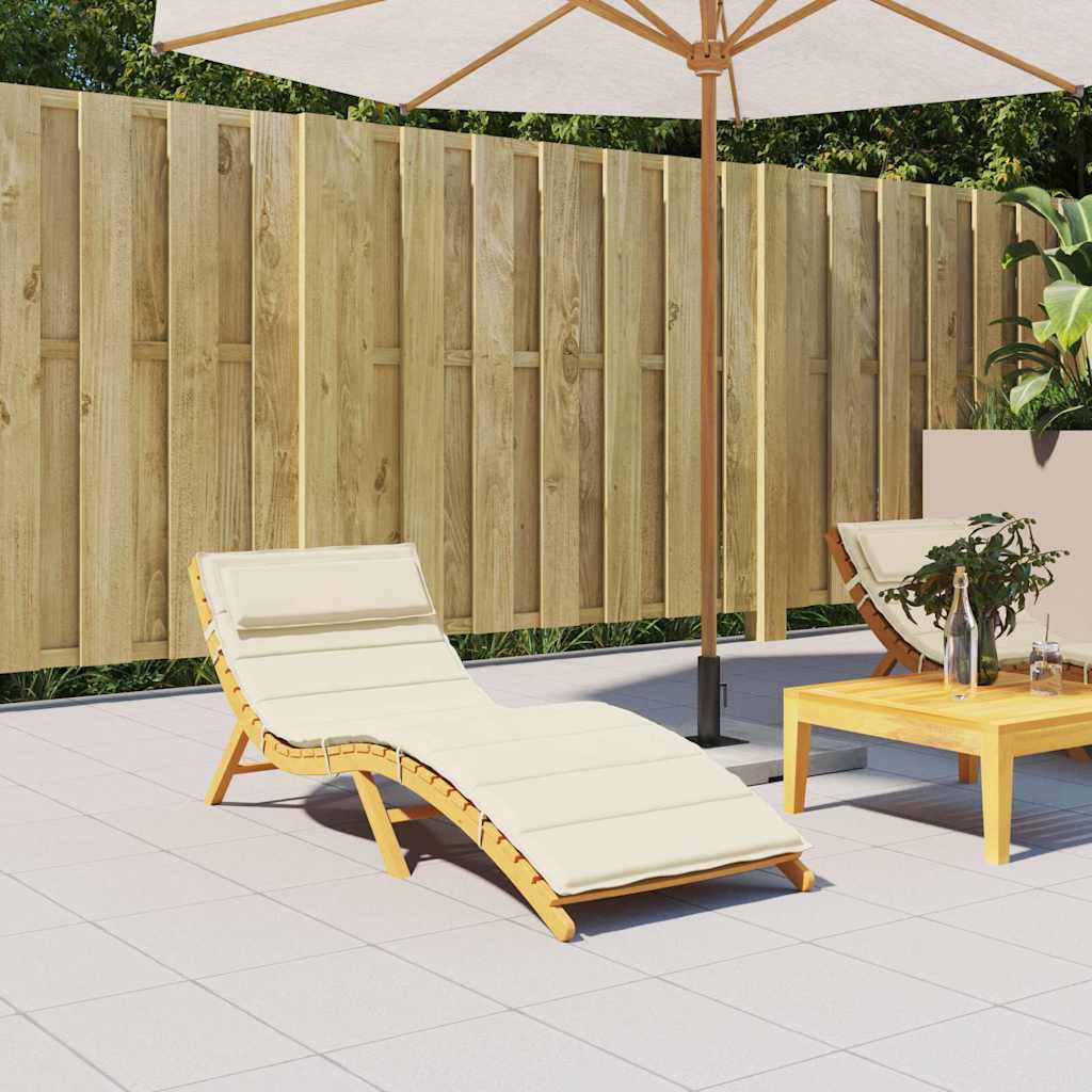 Vidaxx Lounger Pushion 180x60x4 cm Oxford Fabric Cream-farvet