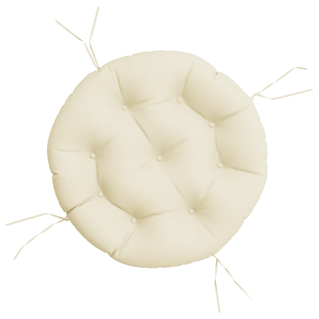 Vidaxl Seat Pushion Round Ø 60x11 cm Oxford Fabric Cream-farvet