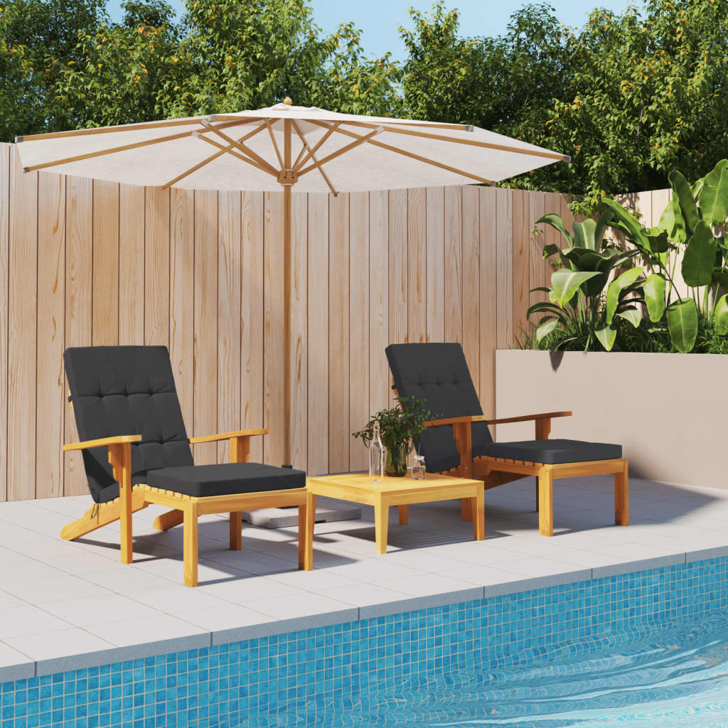 Vidaxx Patio Stol Puder 2 PCS Oxford Stof sort sort