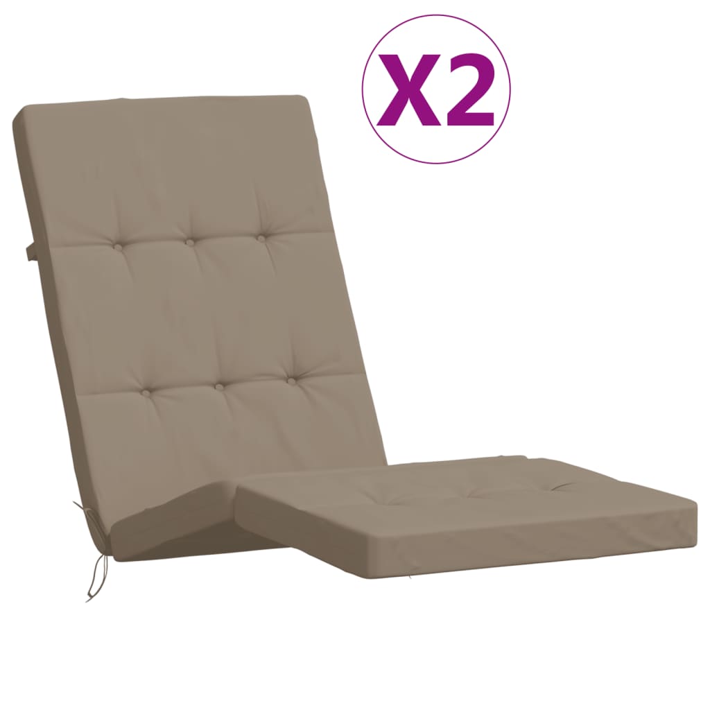 Vidaxx Patio Stol Puder 2 PCS Oxford Fabric Taupe
