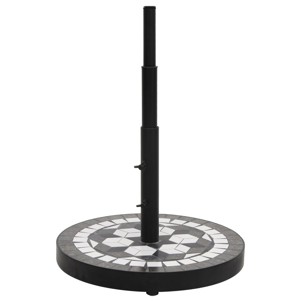 Vidaxl Parasol Base Round 12 kg sort og hvid