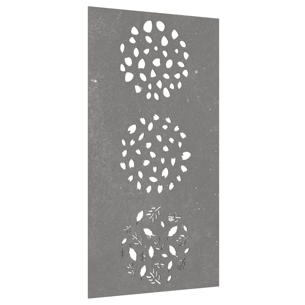 Vidaxxl Wall Decoration Garden Leaf Design 105x55 cm Corten Steel