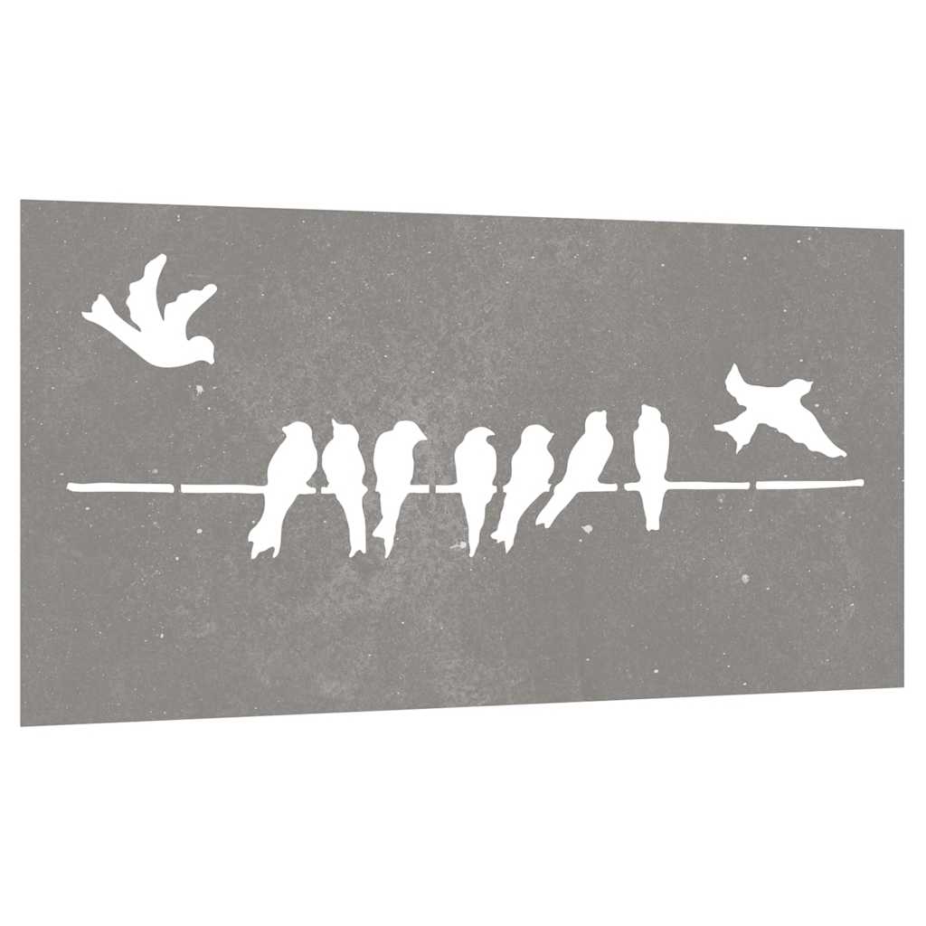 Vidaxl wanddecoratie tuin vogelontwerp 105x55 cm cortenstaal