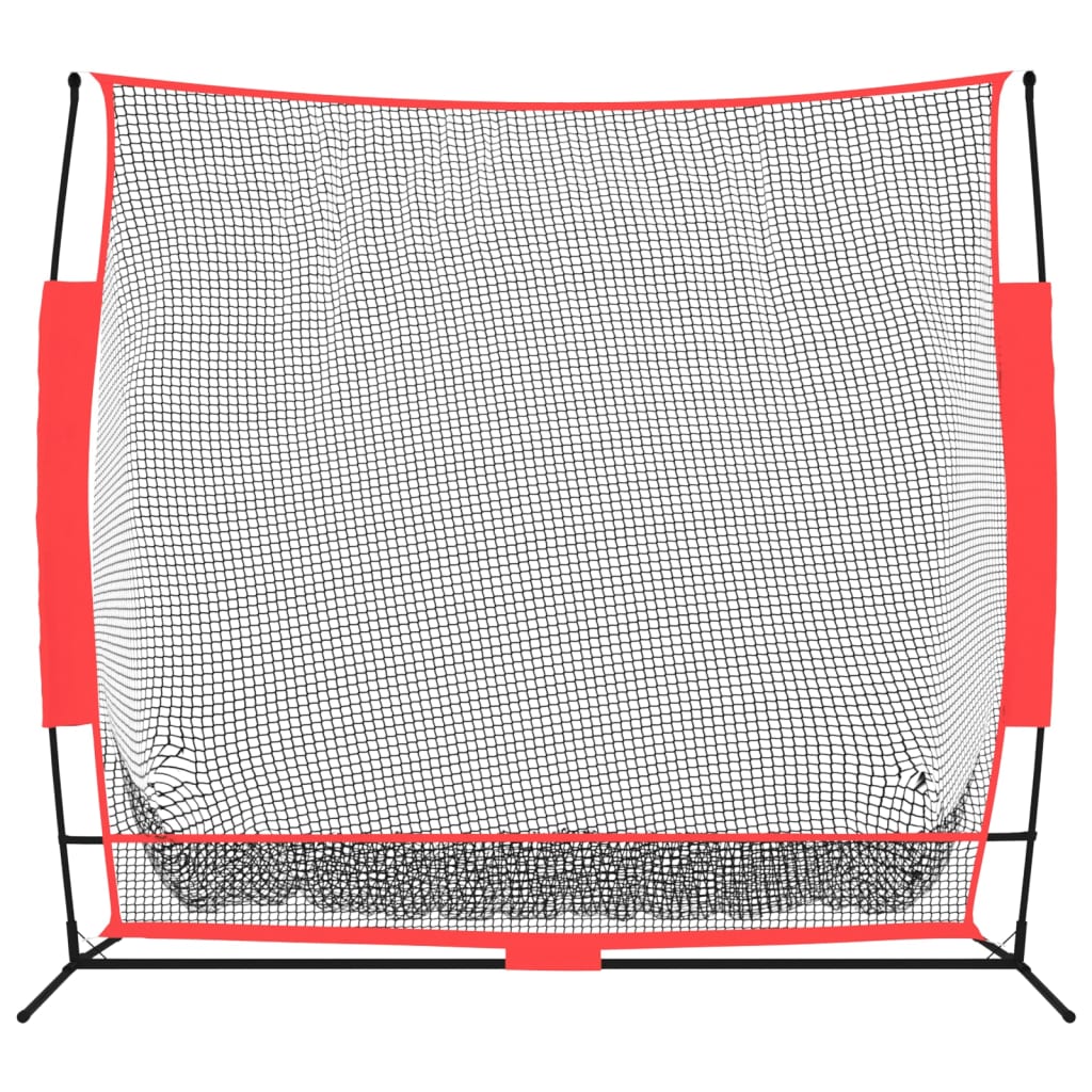 Vidaxl Baseball Net Portable 215x107x216 cm polyester sort og rød