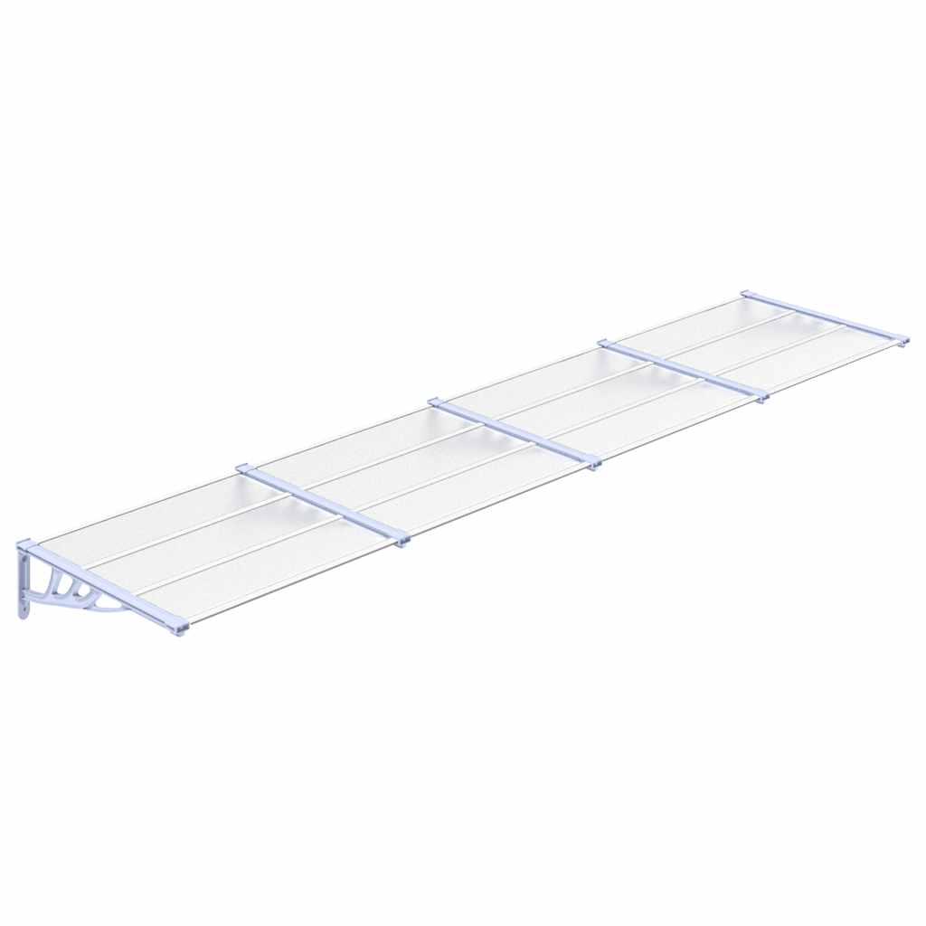 VIDAXX Dørbaldakin 396x90 cm polycarbonatgrå og gennemsigtig