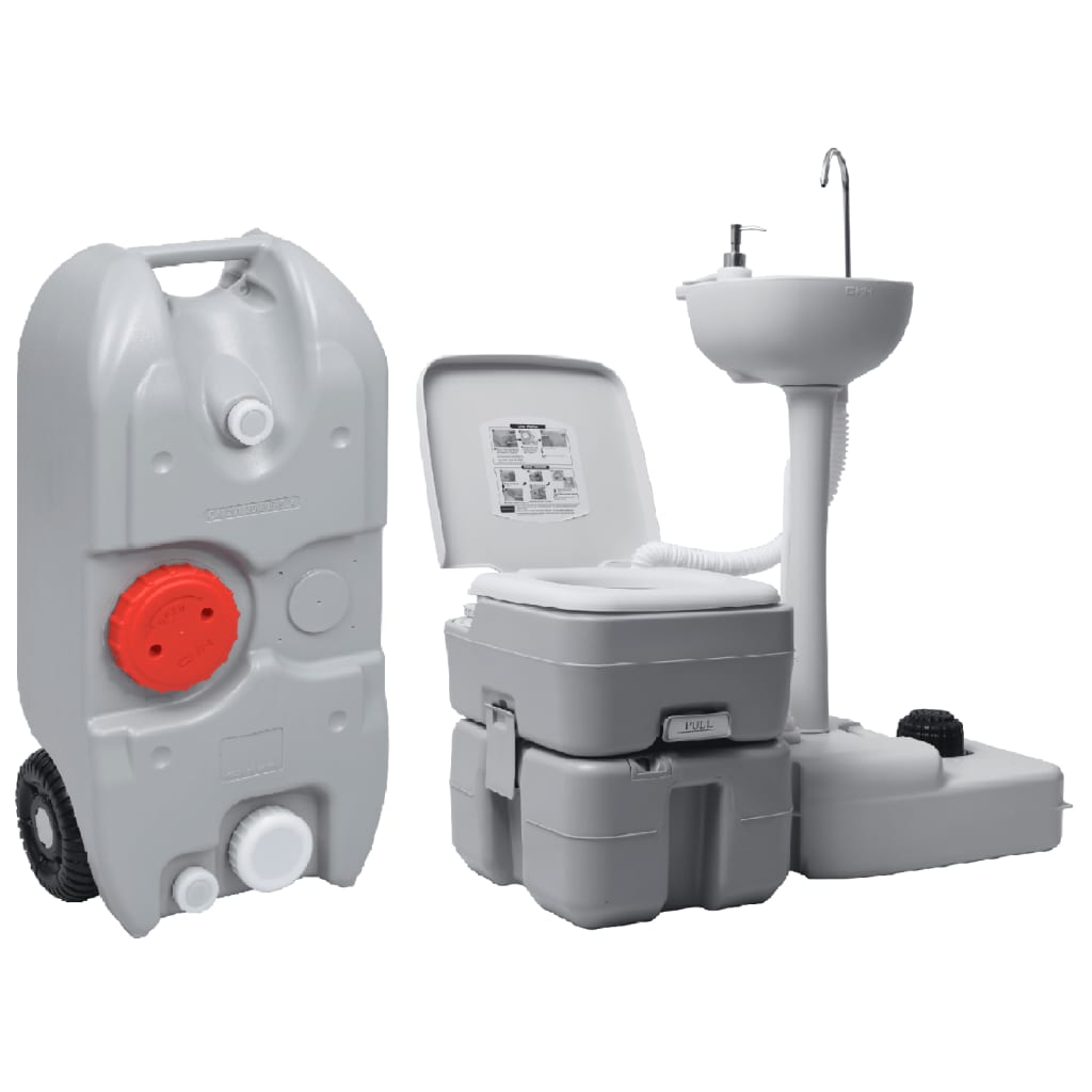 Vidaxl camping toilet og vask med vandtank