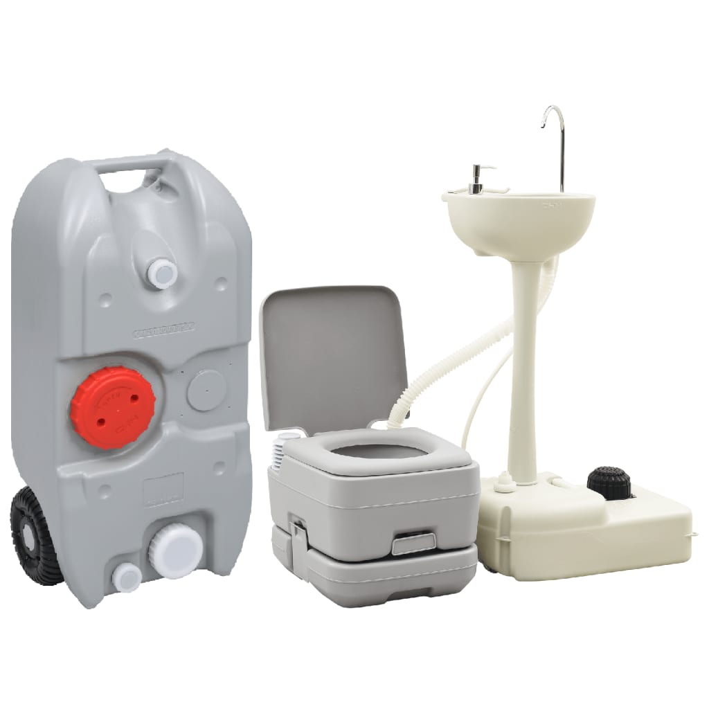 Vidaxl camping toilet og vask med vandtank