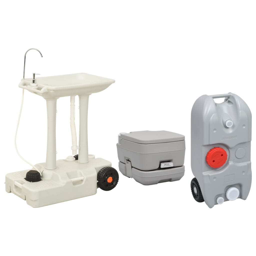 Vidaxl camping toilet og vask med vandtank